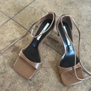 Brown Square Toe Zara Heels size 39